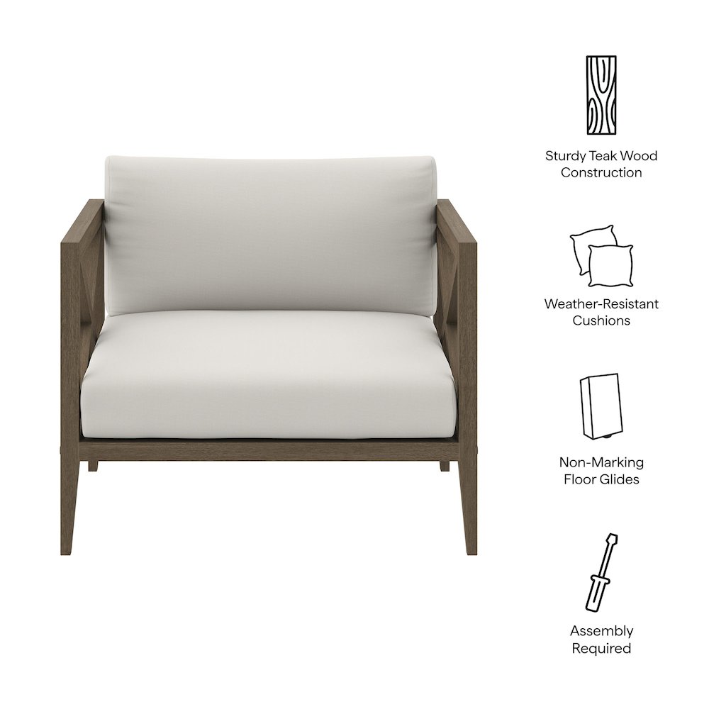 Northlake Outdoor Patio Teak Armchair