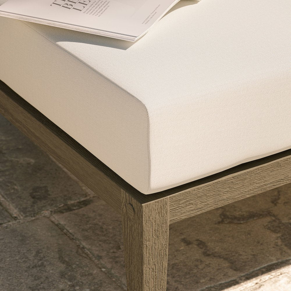 Northlake Outdoor Patio Teak Ottoman