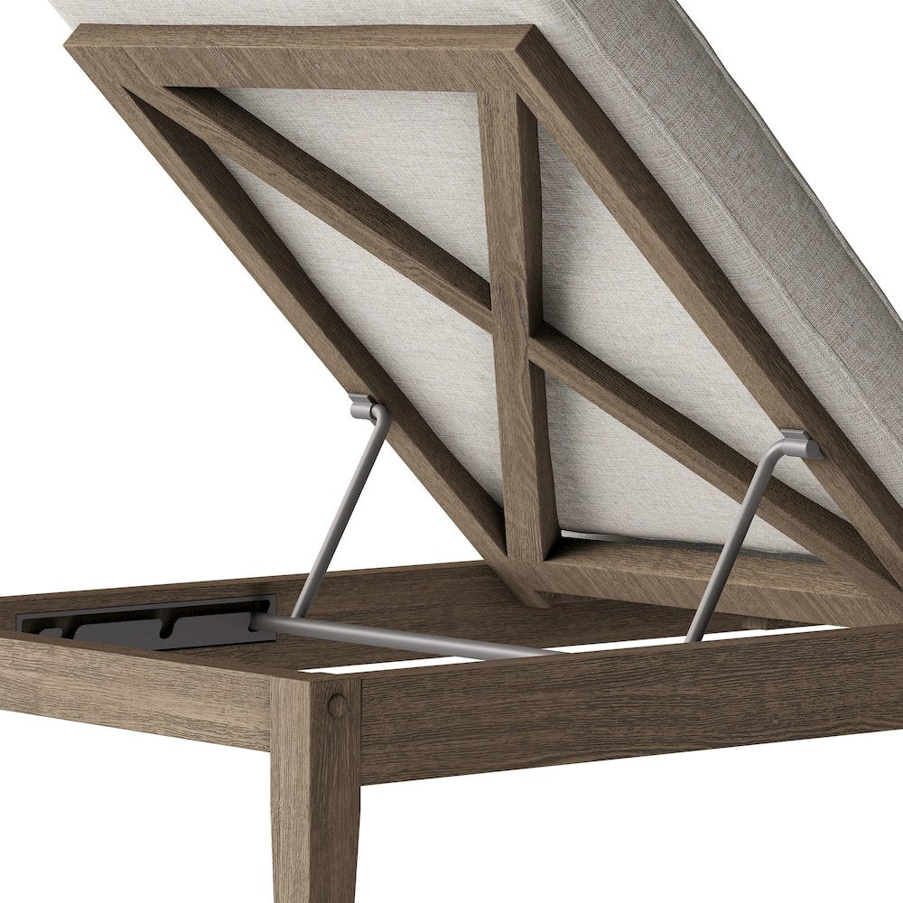 Northlake Outdoor Patio Teak Chaise Lounge