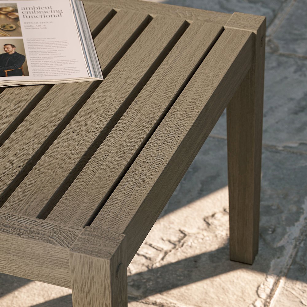 Northlake Square Outdoor Patio Teak Side Table