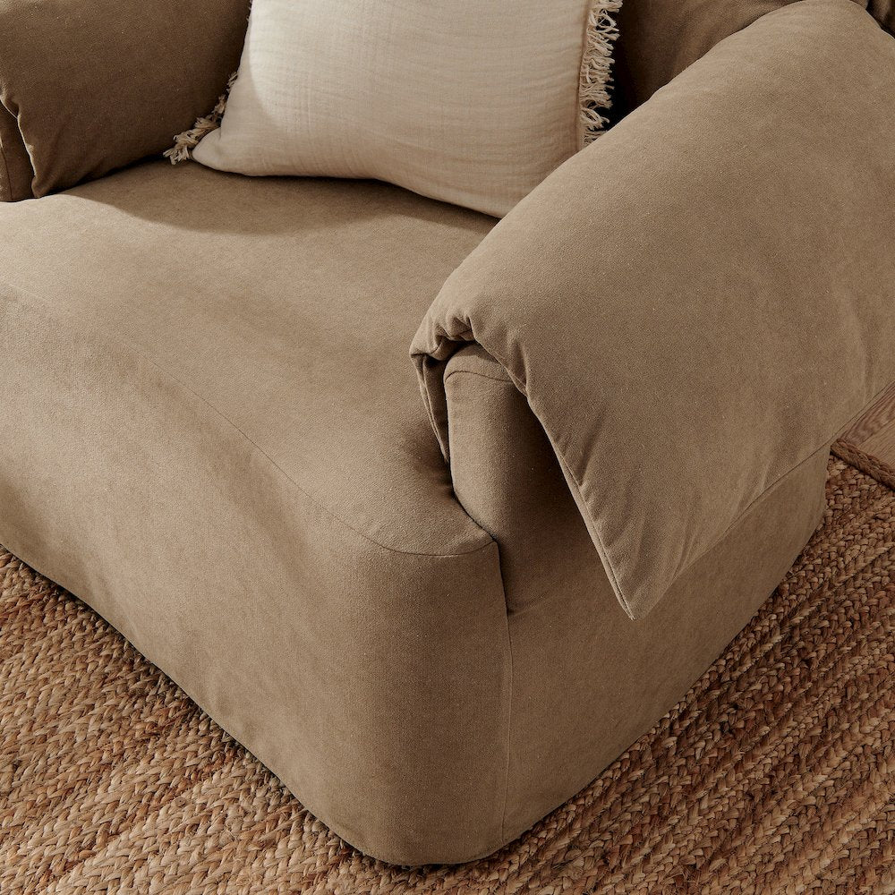 Lark Slipcovered Fabric Oversized Armchair