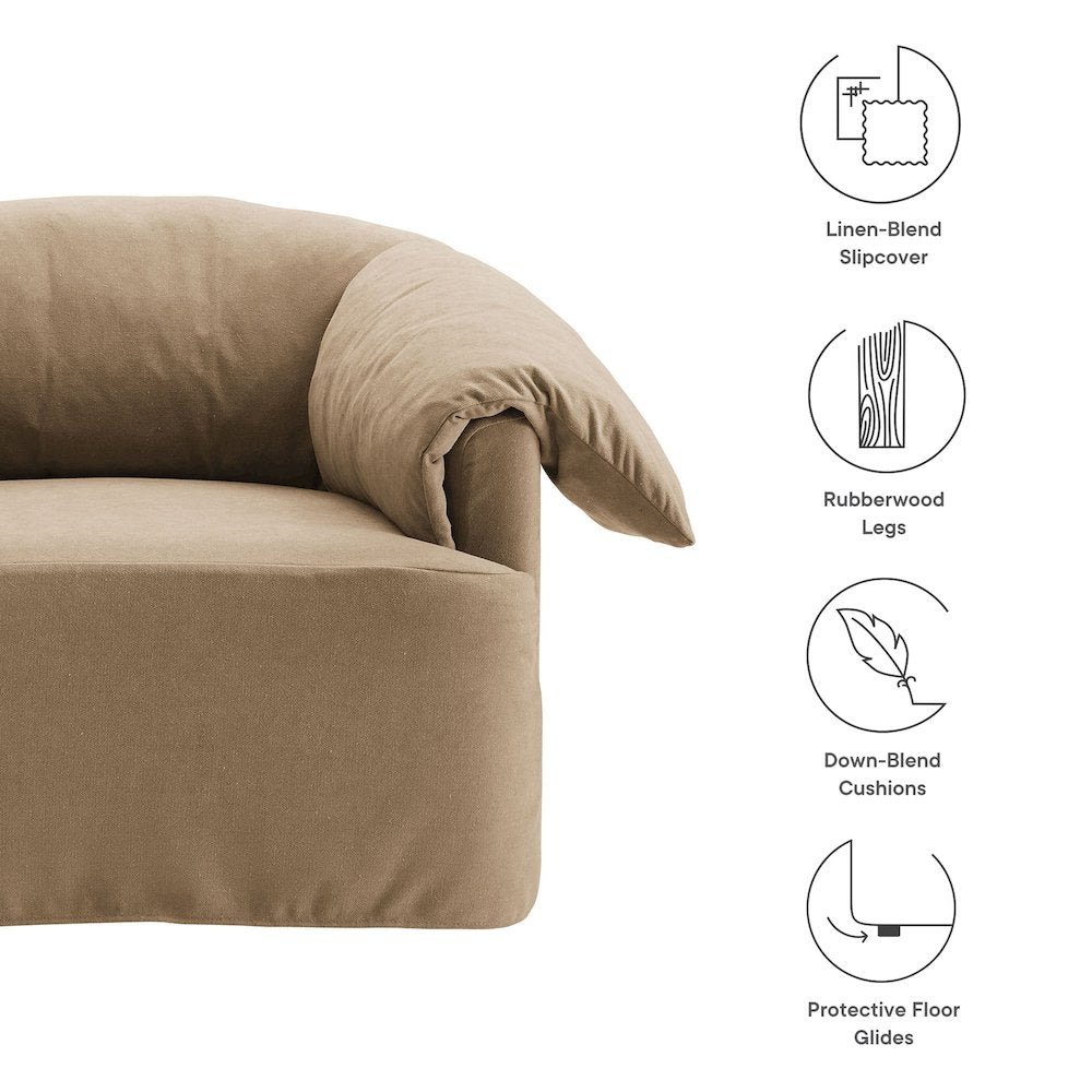 Lark Slipcovered Fabric Oversized Armchair