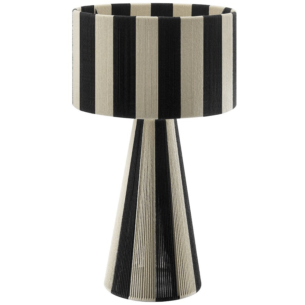 Renae Handwoven Cotton Thread Striped Table Lamp