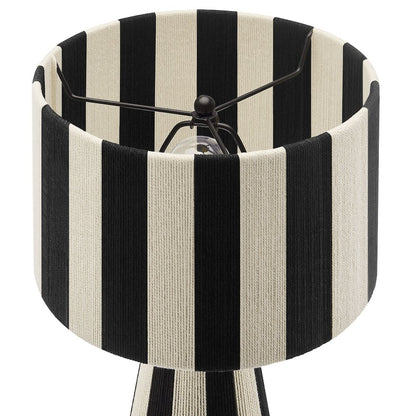 Renae Handwoven Cotton Thread Striped Table Lamp
