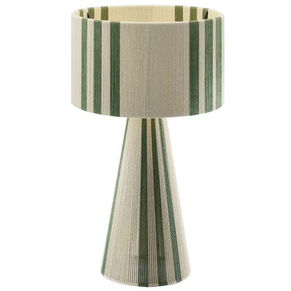 Gia Handwoven Cotton Thread Striped or Plain Table Lamp