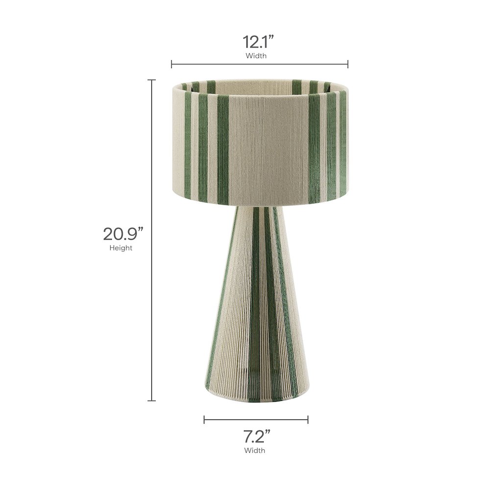Gia Handwoven Cotton Thread Striped or Plain Table Lamp