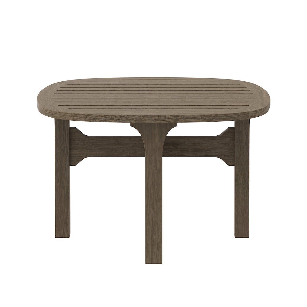 Saratoga Square Outdoor Patio Teak Wood Side Table