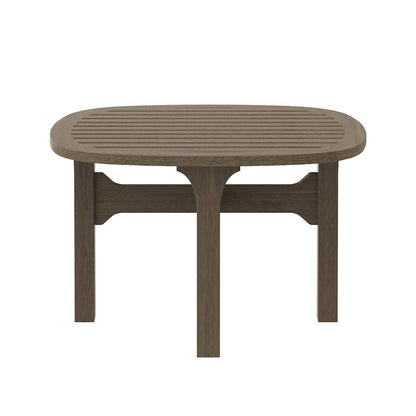 Saratoga Square Outdoor Patio Teak Wood Side Table