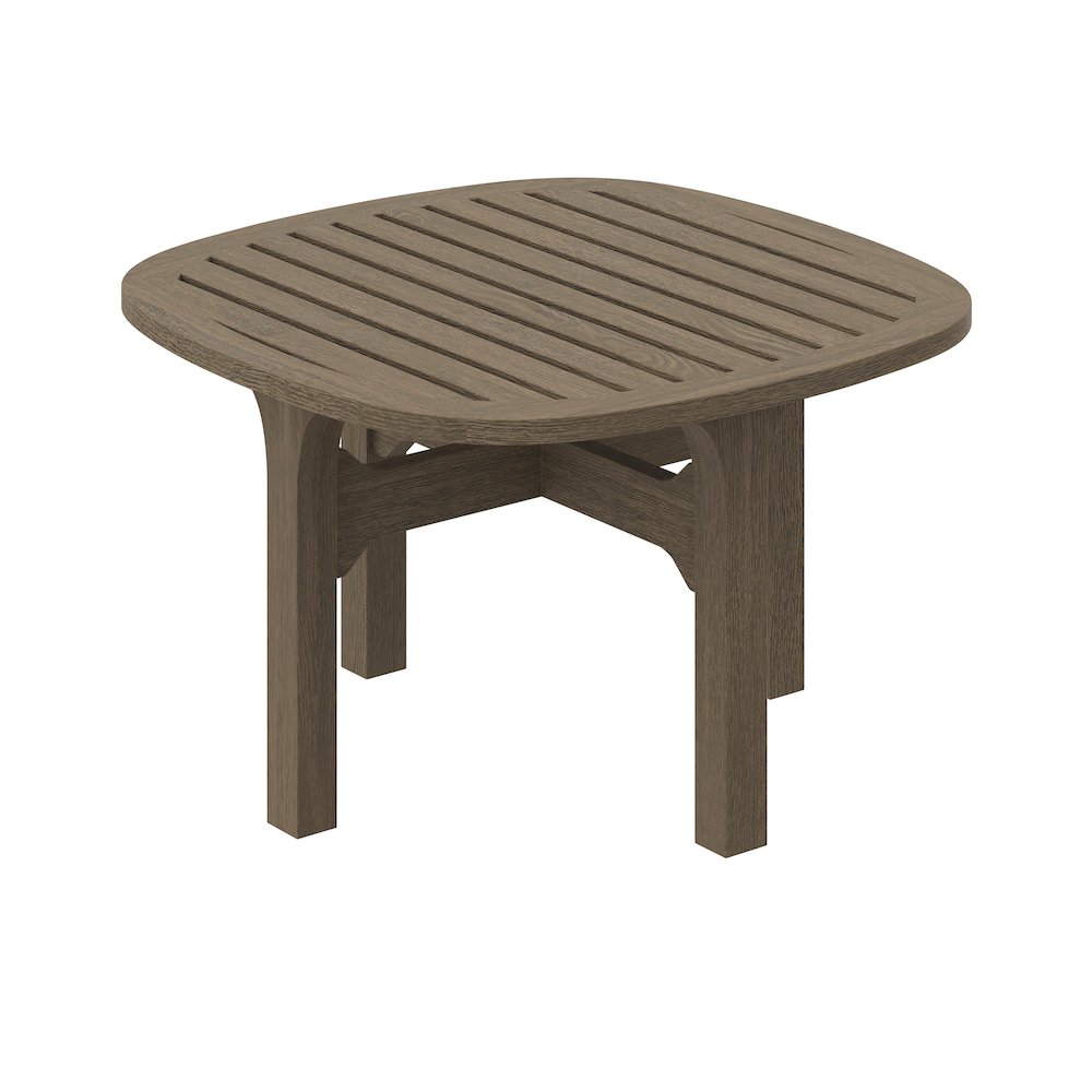 Saratoga Square Outdoor Patio Teak Wood Side Table