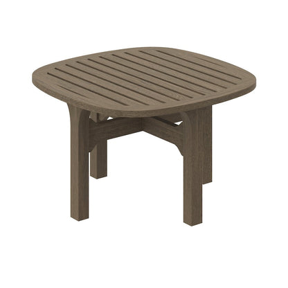 Saratoga Square Outdoor Patio Teak Wood Side Table