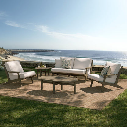 Saratoga 5-Piece Outdoor Patio Teak Wood Furniture Set