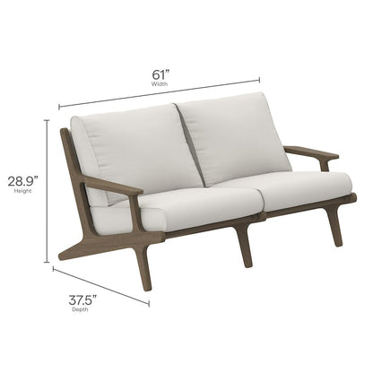 Saratoga 5-Piece Outdoor Patio Teak Wood Furniture Set