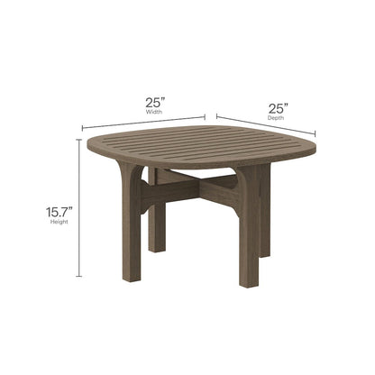3-Piece Outdoor Patio Teak Wood Furniture Set with Lounge Chairs and Side Table