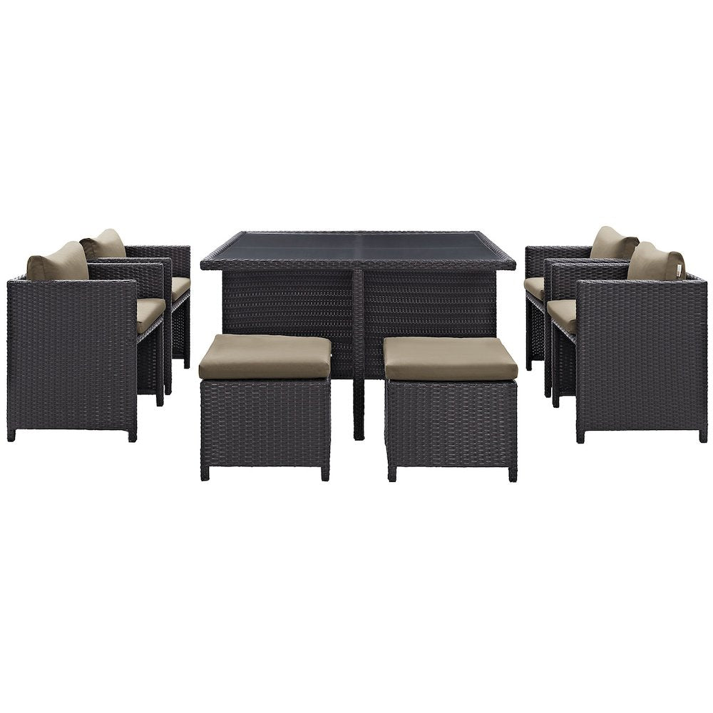 Inverse 9 Piece Outdoor Patio Dining Set