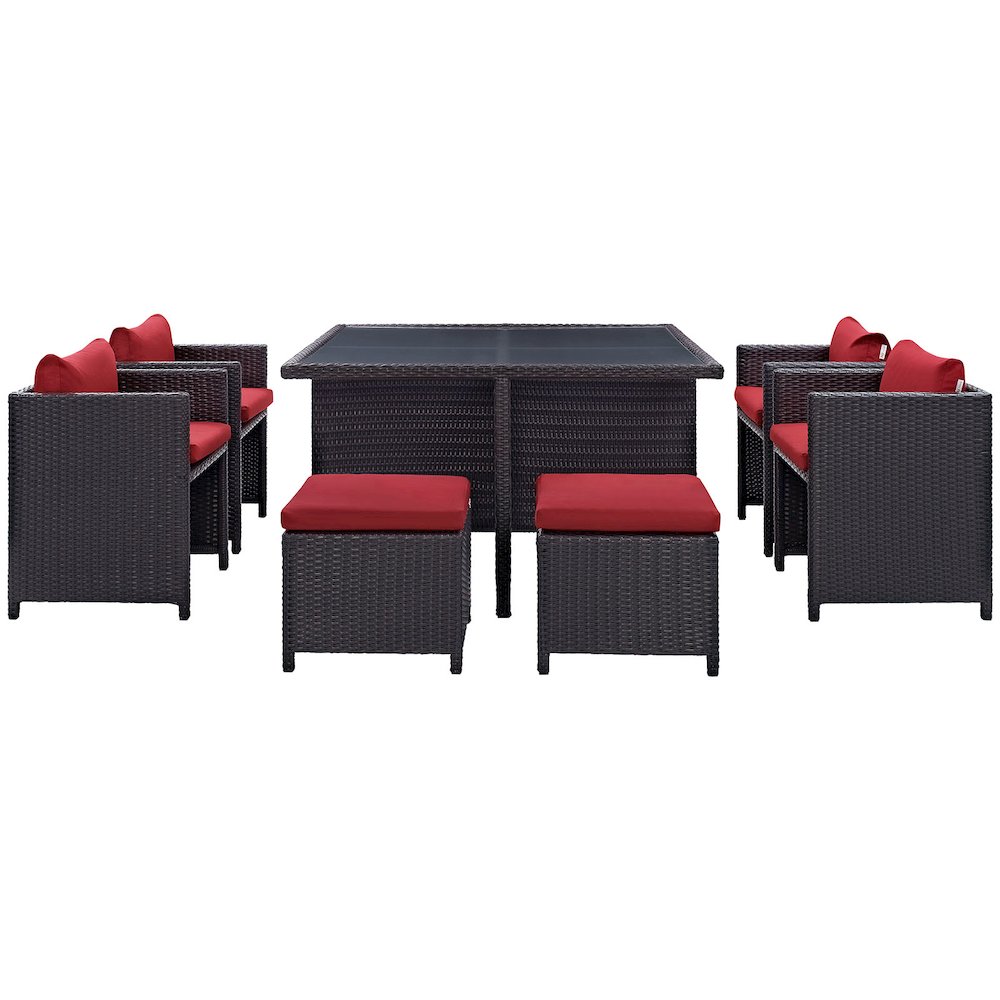Inverse 9 Piece Outdoor Patio Dining Set