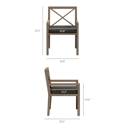 Northlake 9-Piece Outdoor Patio Teak Wood Dining Set