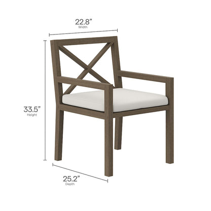 Northlake 9-Piece Outdoor Patio Teak Wood Dining Set