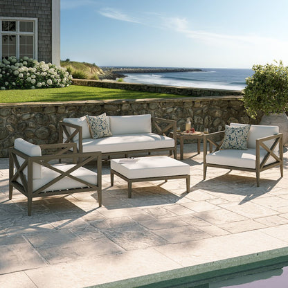 Northlake 5-Piece Outdoor Patio Teak Wood Furniture Set