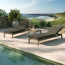 Northlake 3-Piece Patio Teak Wood Furniture Set Chaise Lounges, Side Table