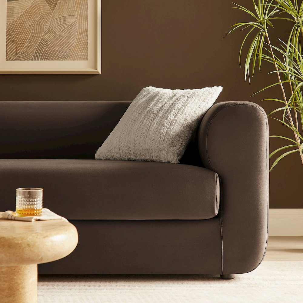 Leif 89" Performance Velvet Upholstered Sofa