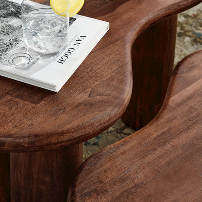 Hackney Mango Wood Nesting Coffee Table Set