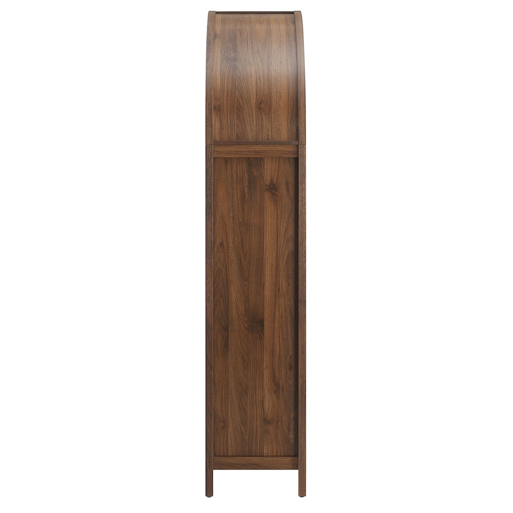 Calista 79" Tall Wide Rattan Arched Storage Cabinet