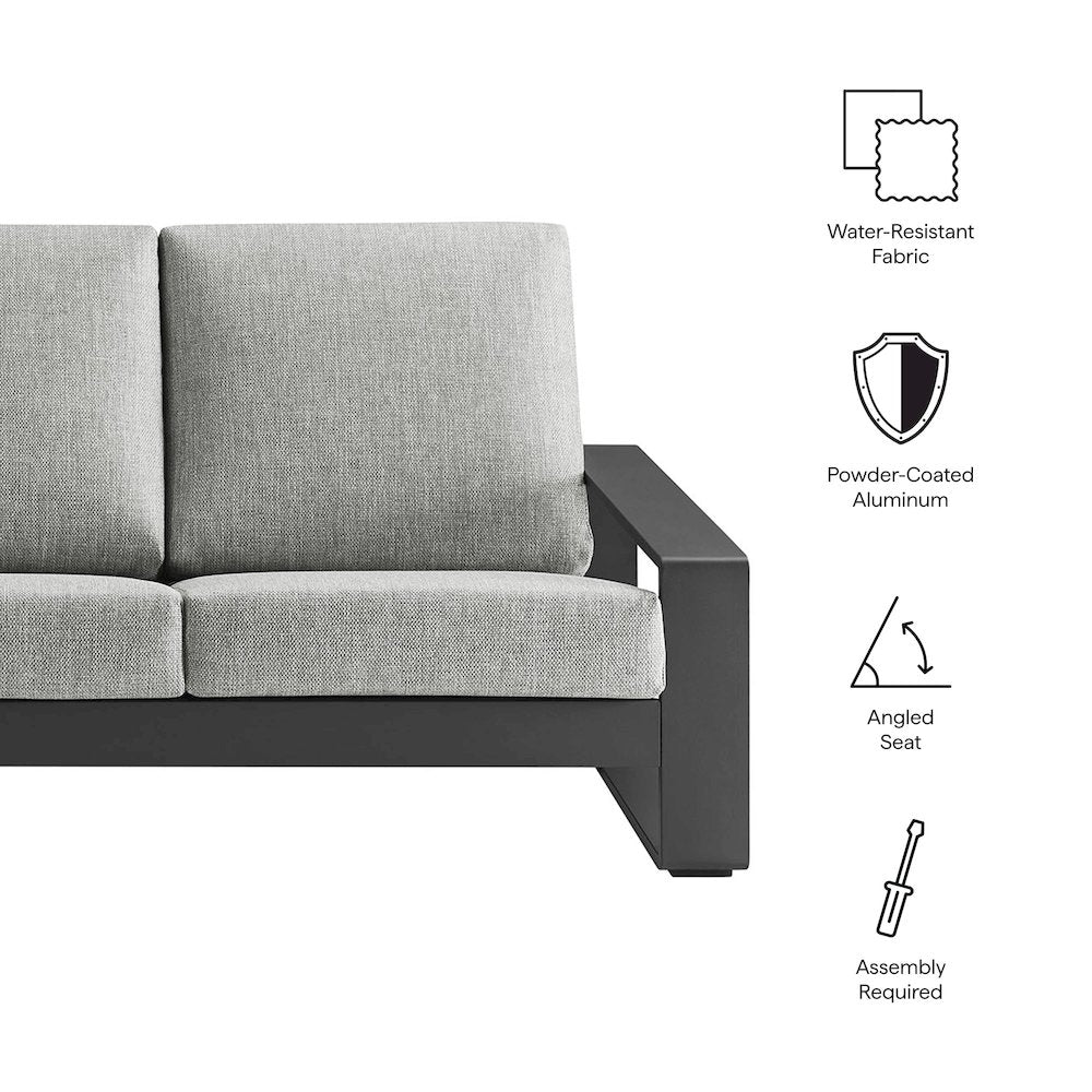 Lirienne Outdoor Patio Aluminum Sofa