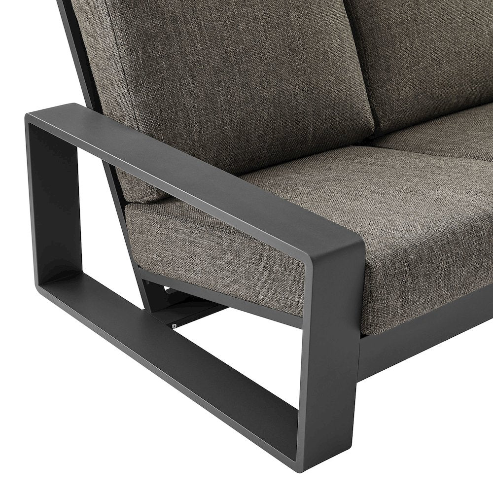 Lirienne Outdoor Patio Aluminum Sofa