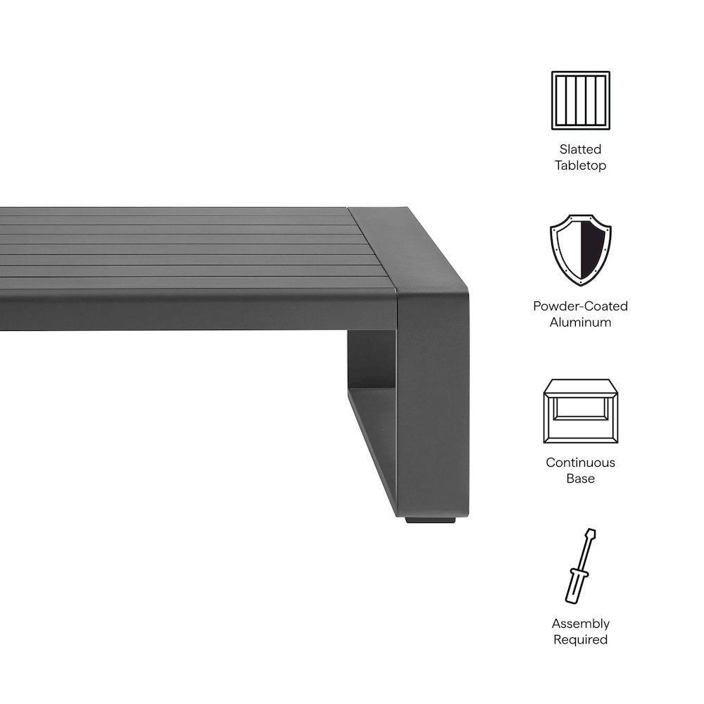 Lirienne Outdoor Patio Aluminum Coffee Table