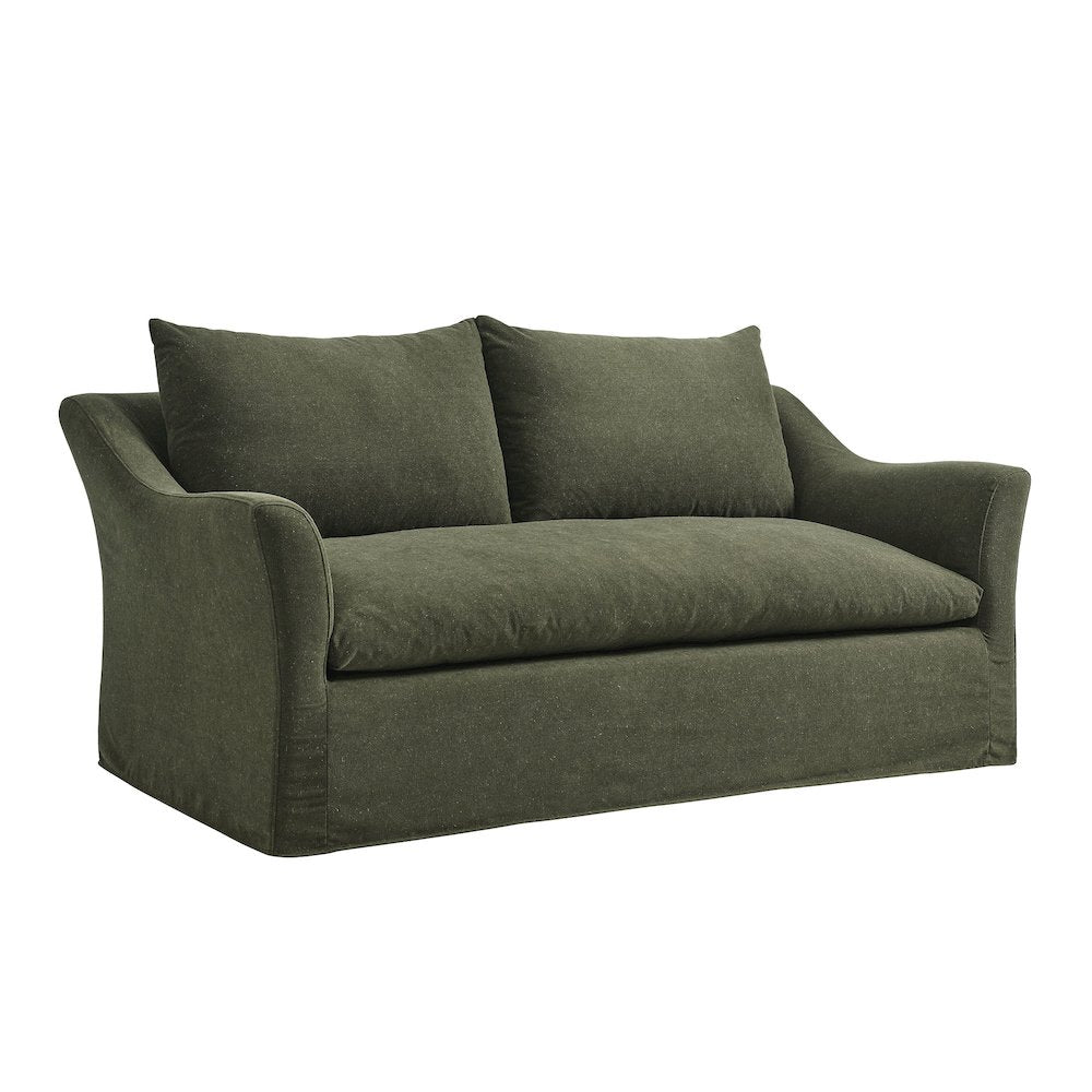 Somerset 70" Linen Blend Slipcovered Loveseat