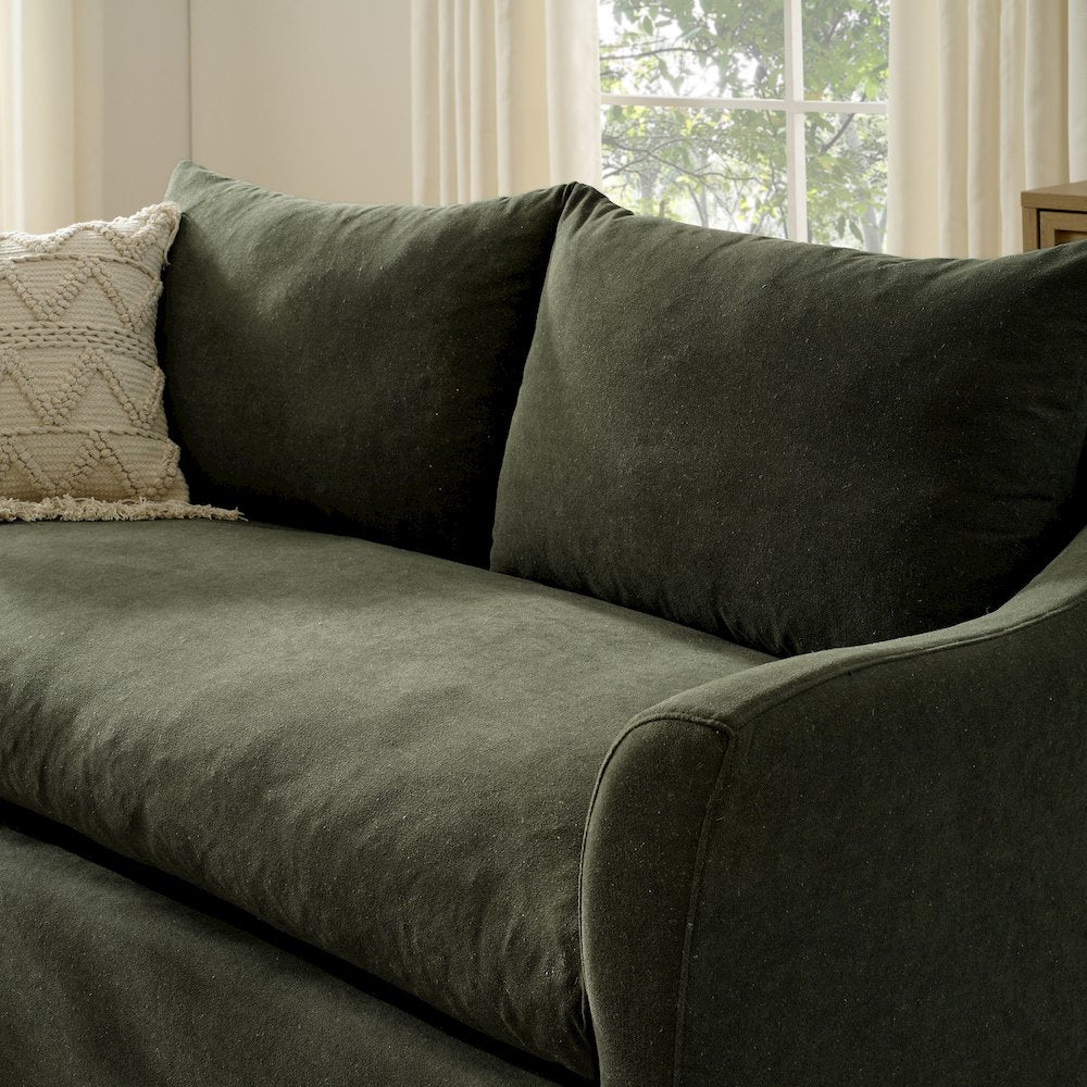 Somerset 70" Linen Blend Slipcovered Loveseat