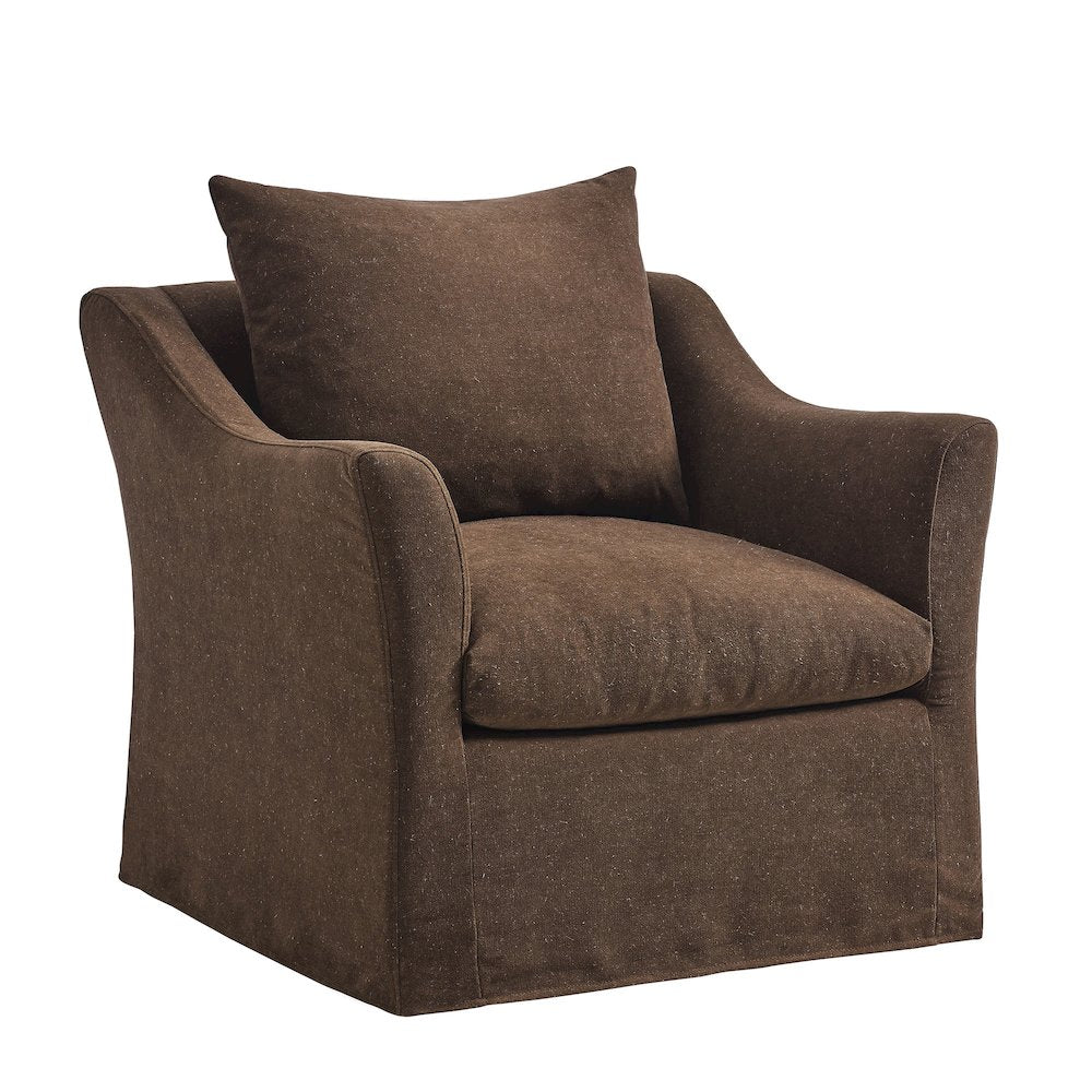 Somerset Linen Blend Slipcovered Armchair