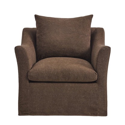 Somerset Linen Blend Slipcovered Armchair