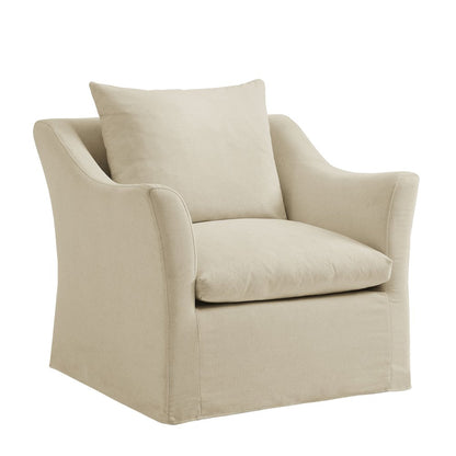 Somerset Linen Blend Slipcovered Armchair