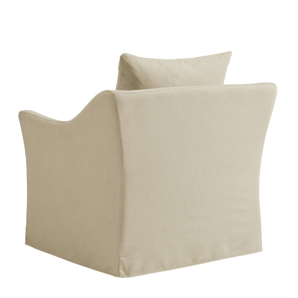 Somerset Linen Blend Slipcovered Armchair