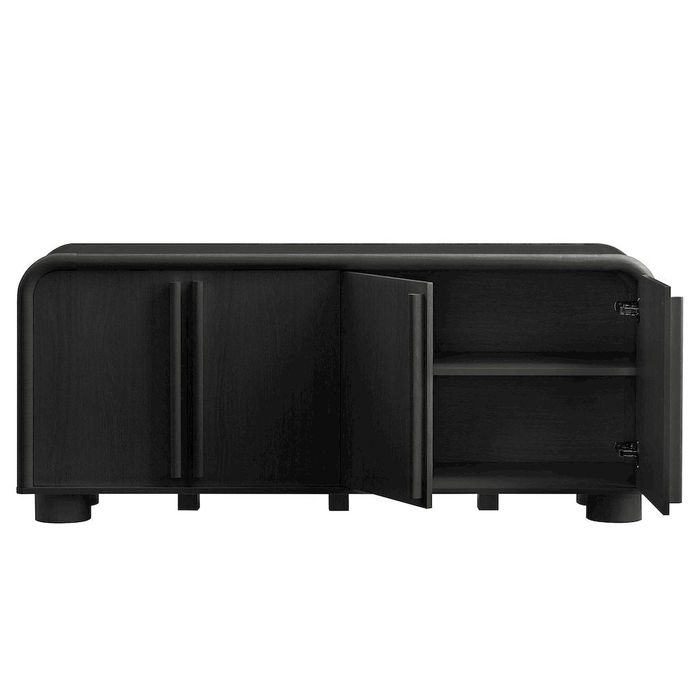 Bellamy Curved 4-Door Sideboard Cabinet