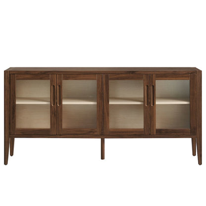 Nell 72" Glass Door Sideboard Storage Display Cabinet