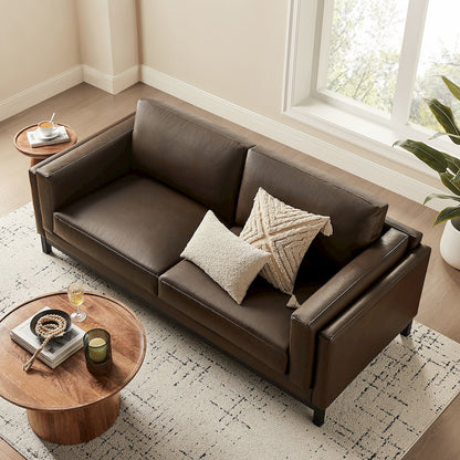 Roscoe 81 inch Vegan Leather Sofa