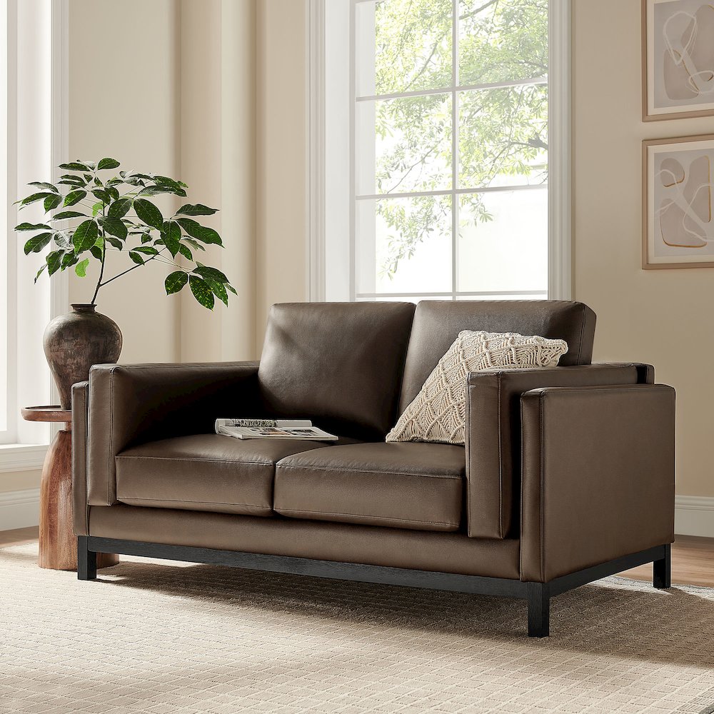 Roscoe 63 inch Vegan Leather Loveseat