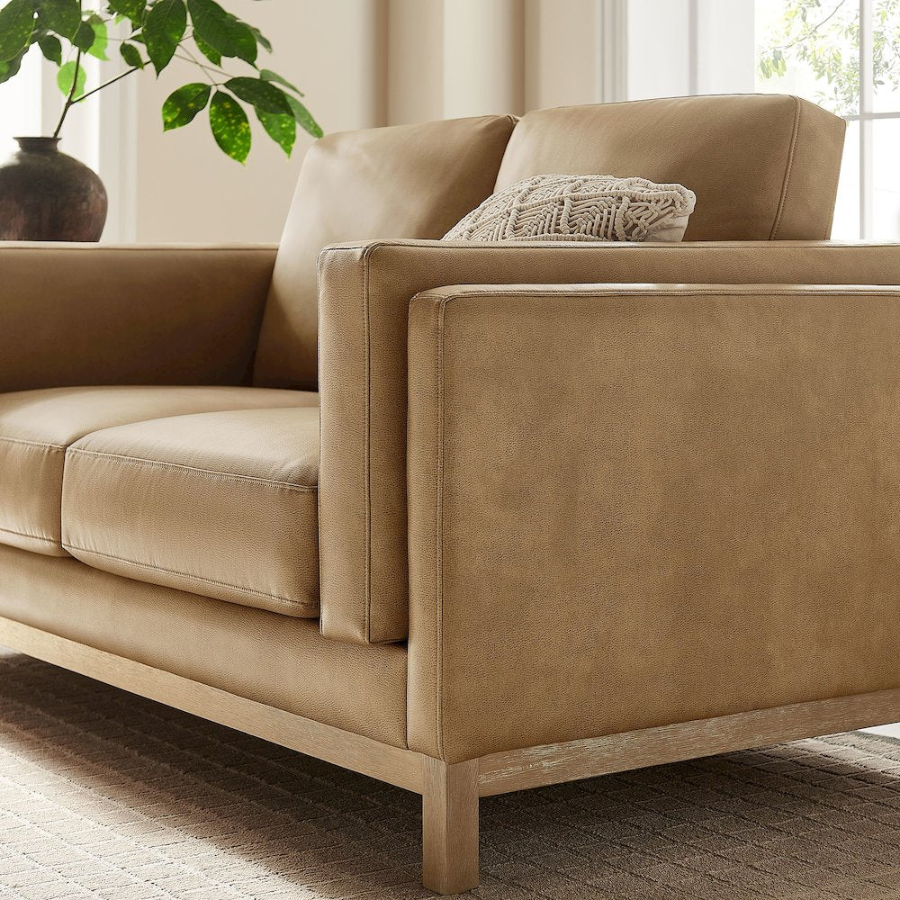 Roscoe 63 inch Vegan Leather Loveseat