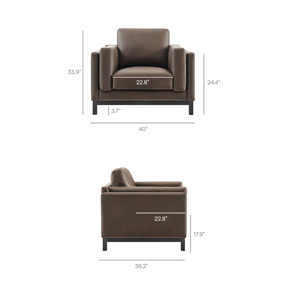 Roscoe Vegan Leather Armchair