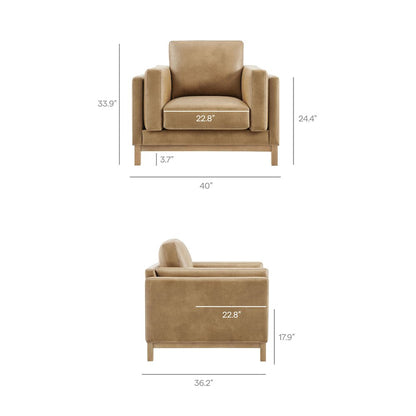 Roscoe Vegan Leather Armchair
