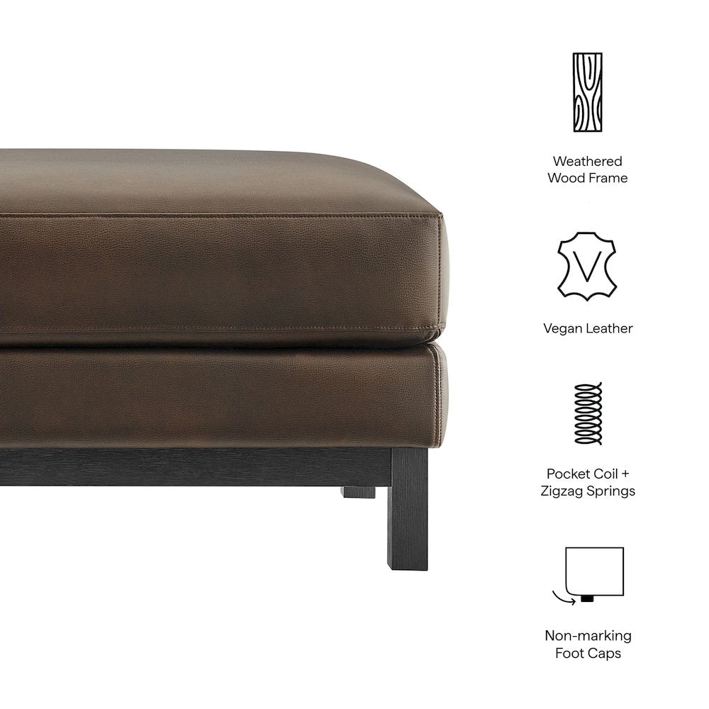 Roscoe Vegan Leather Ottoman