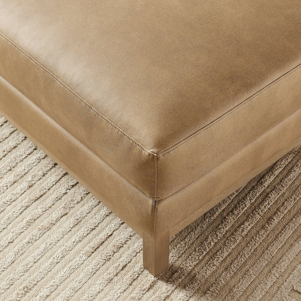 Roscoe Vegan Leather Ottoman