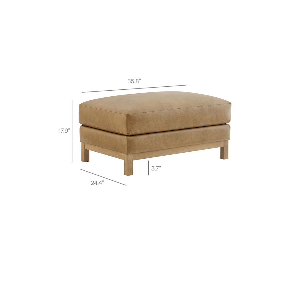 Roscoe Vegan Leather Ottoman