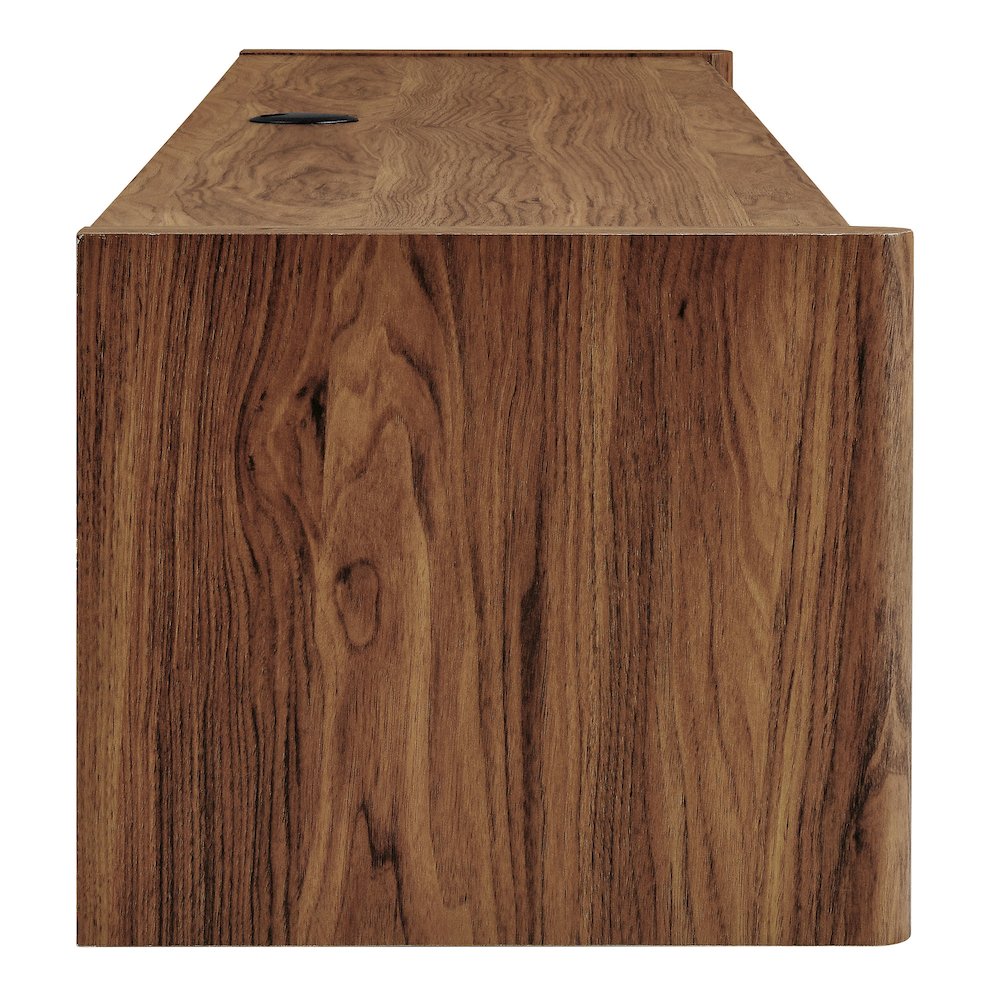 Emric Wave 71" Wall-Mounted TV Cabinet - Walnut
