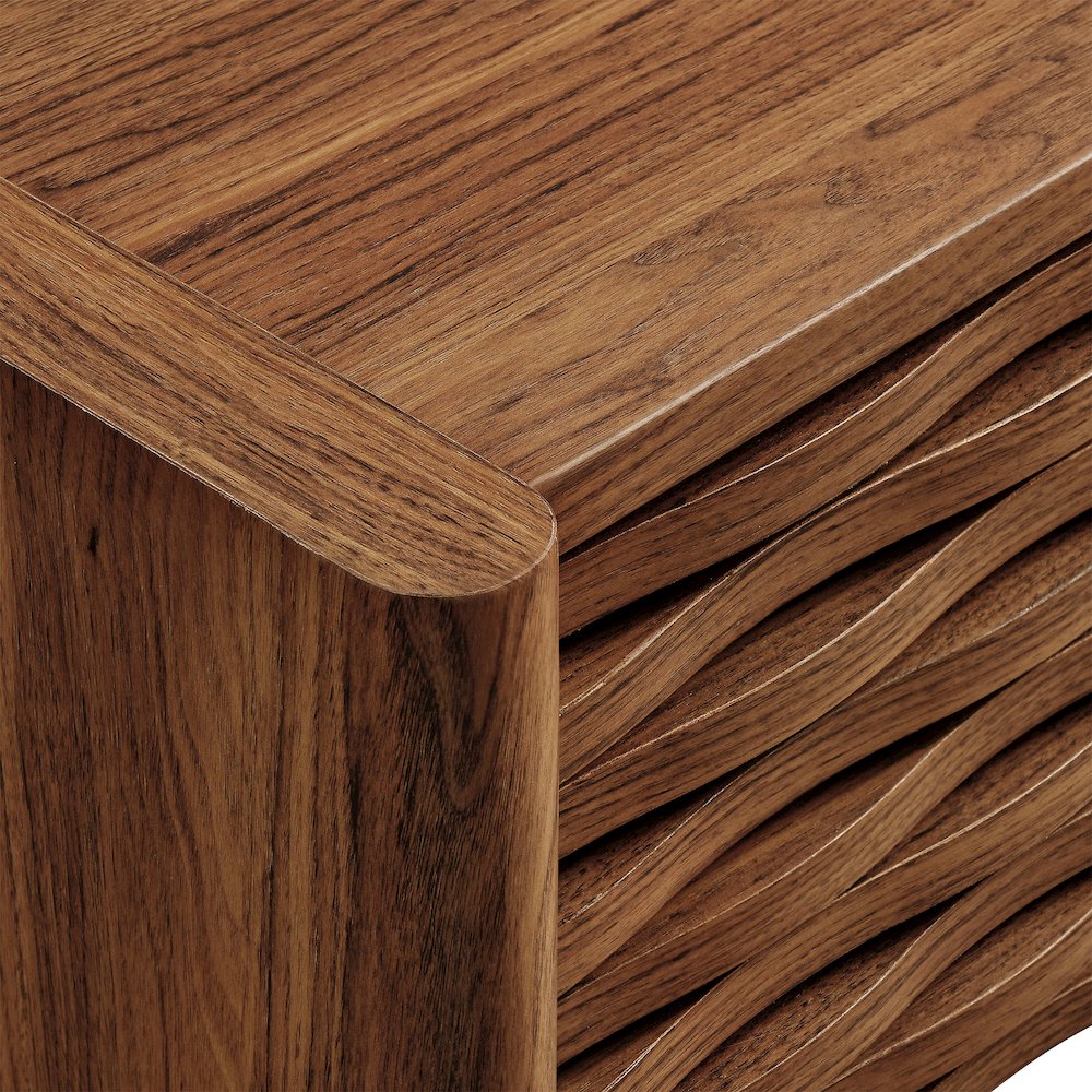 Emric Wave 71" Wall-Mounted TV Cabinet - Walnut
