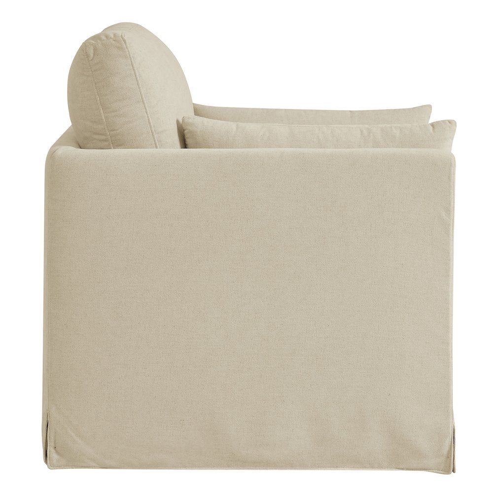 Wellfleet Slipcovered Linen-Blend Armchair - Linen