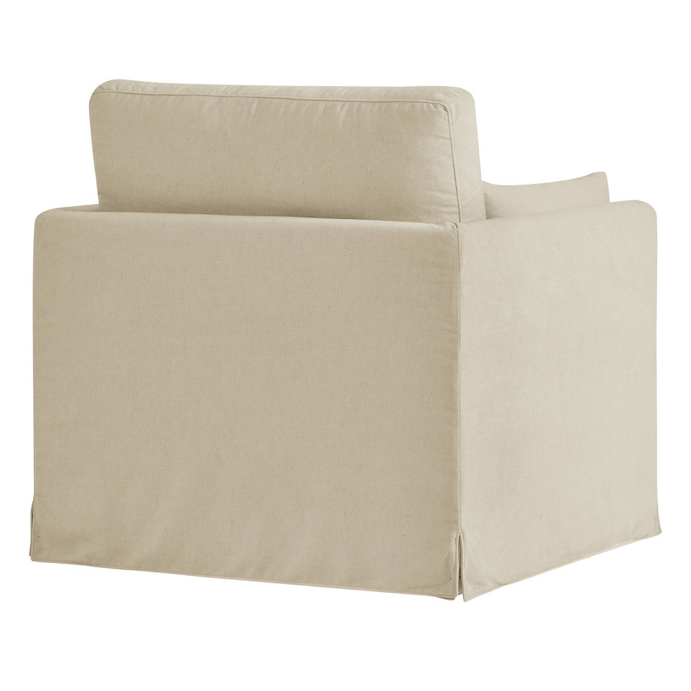 Wellfleet Slipcovered Linen-Blend Armchair - Linen