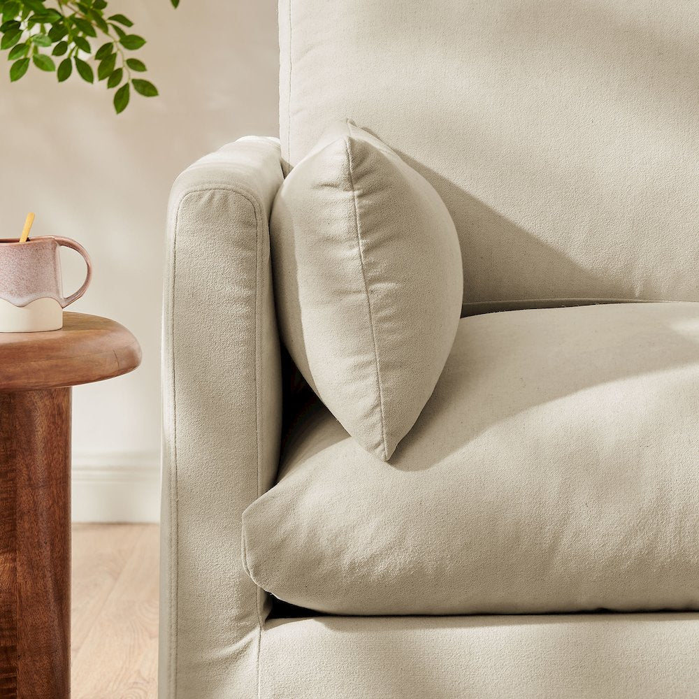 Wellfleet Slipcovered Linen-Blend Armchair - Linen
